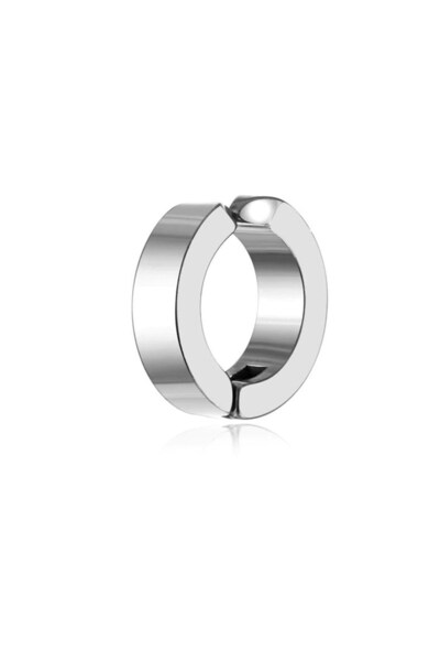 X-Lady Accessories Gümüş Renk 1 Ad. Sıkıştırmalı Unisex Çelik Küpe Deliksiz K...