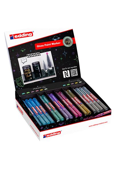 Edding 44-Piece Marker Decor Paint Stand - Mixed 52.204 E-751/780