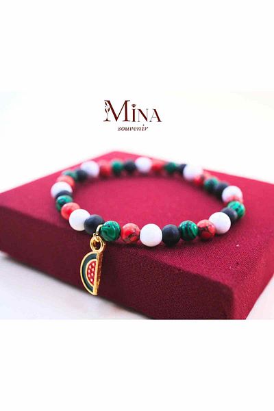 Mina Souvenir Mavera Palestin Themed Natural Stone and Striking Natural Stone Bracelet Sorts
