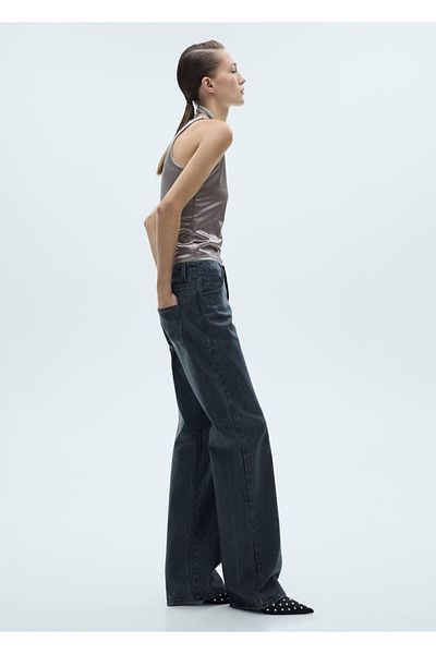 MANGO Woman Bluză din satin metalic