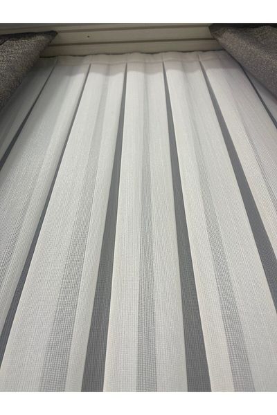 Brillant 1/3 Close Pleated Tulle Curtain with Glitter Bamboo Heavy Gramage