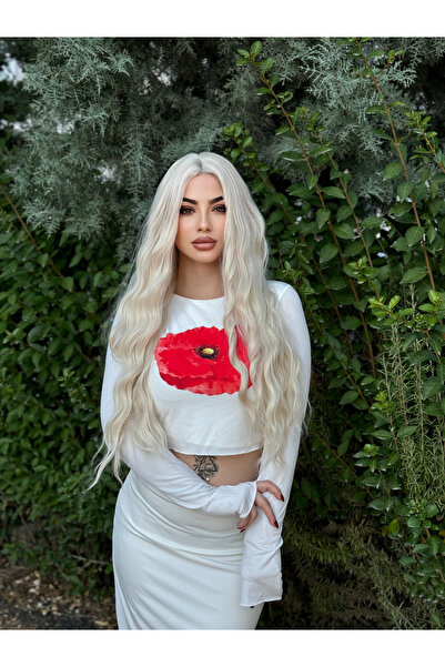 favorim peruk Yeni sezon soğuk sarı dalgalı perçemsiz vip peruk