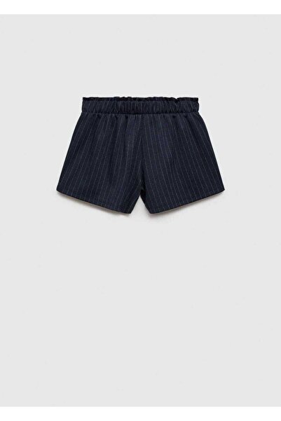 MANGO Kids Kemerli Çizgili Şort