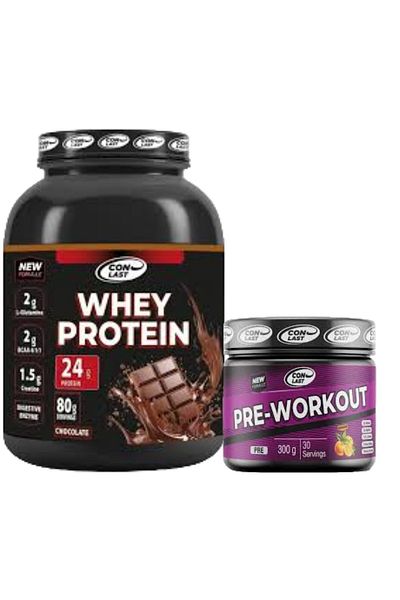 Conlast Whey Proein Chocolate 2000g Pre-Workaout 300g
