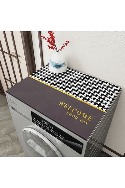 Else Dekor Drying Dishwasher - Laundry Cover, Liquid Proof Non-Slip Washable Protection Mat