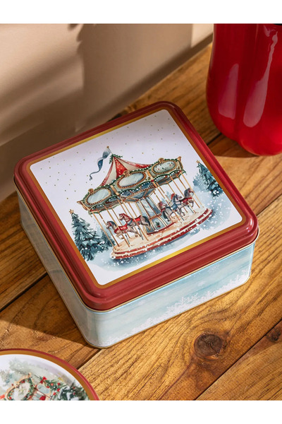 LC Waikiki مجموعة صناديق تخزين معدنية LCW تحت عنوان رأس السنة - مكونة من قطعتين مخصصة للعام الجديد