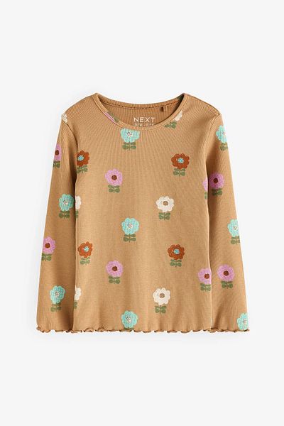 Next Baby Girl's Unicorn - Floral - Colorful Polka Dot Patterned Riban T-Shirt and Tights Set