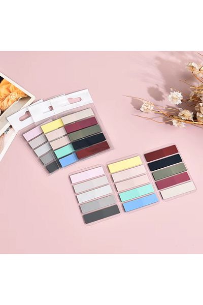 NaSaDAN 300 Sheets Pastel Tones 3-Piece Adhesive Clear Postite Bookmark Set 3 Pcs