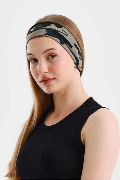 Butikgiz Camouflage Women's Sports Headband - Ultra-Light, Anti-Slip and Anti-Sweat