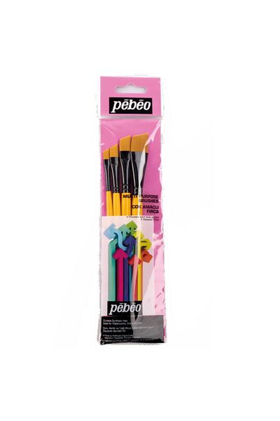 Pebeo Brush Set Angular No:1/4-3/8-1/2-5/8 Set of 4-9