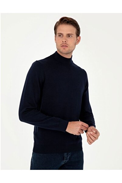 Pierre Cardin Half Turtleneck Slim Fit Knitwear Sweater - 50% Cotton 50% Acrylic (Customized Clothing)