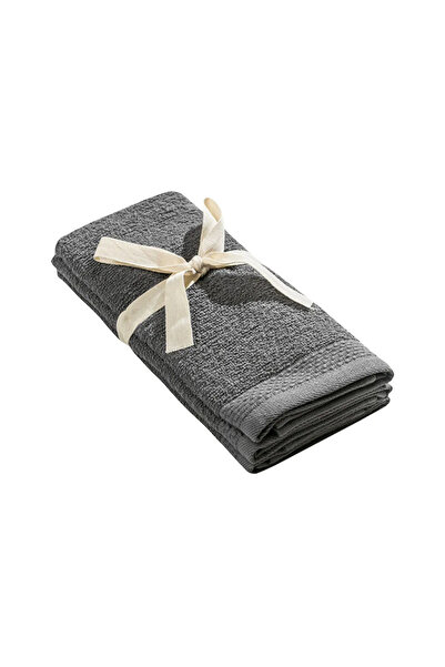 LC Waikiki Home Gray Cotton Hand Towels 3 Pieces 30X50 cm