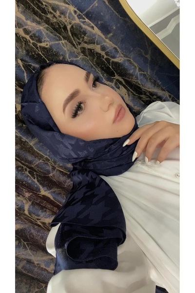 ALLURİNG THE BETTER ONE Rough Pattern Navy Blue
