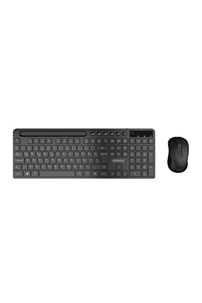 Everest Km-730 Siyah Kablosuz Q Multimedia Klavye Mouse Set