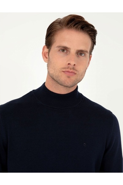 Pierre Cardin Светр з напіврибальським коміром Slim Fit - 50% бавовна, 50% акрил (Özse Giyim)