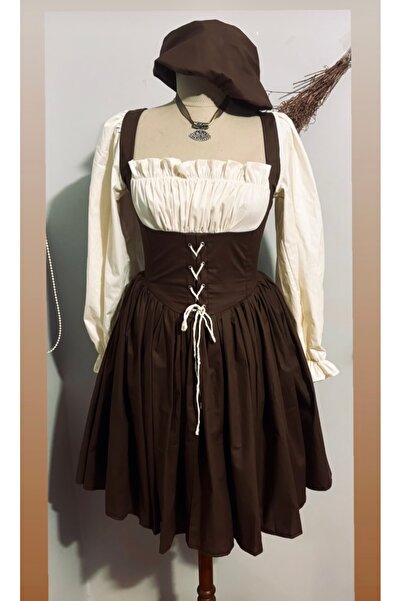 Asushvintage Korseli Kepli Elbise