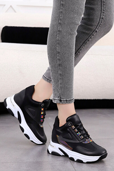 kajal ayakkabı حذاء رياضي DNR 003 بكعب مخفي وتفاصيل لامعة