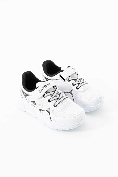 GAK RUN Unisex Çocuk Lastikli Ve Cırtlı Rahat hafif Sneaker Spor Ayakkabı GAK-2025
