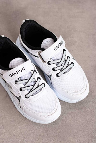 GAK RUN Unisex Çocuk Lastikli Ve Cırtlı Rahat hafif Sneaker Spor Ayakkabı GAK-2025