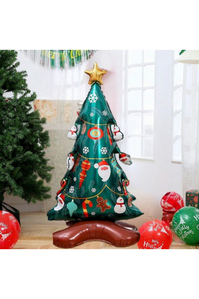jinmeng balon شجرة عيد الميلاد - بالون من رقائق الهيليوم للاستخدام المزدوج
