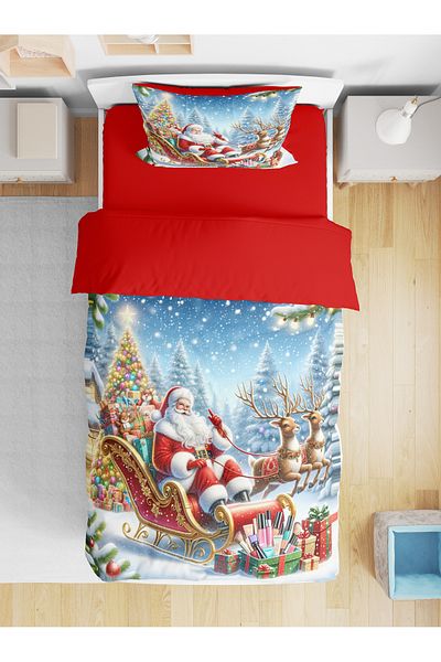 Erays Home Erayshome New Year's Eve 3D Digital Printed Single Duvet Cover Set (Without Sheets)