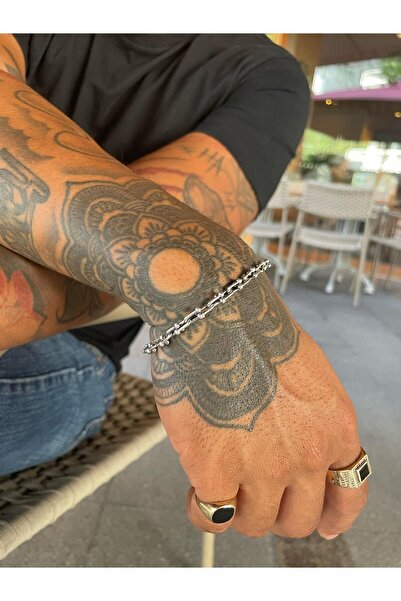 Ricco Jewellery 14 K White Gold Kaplama 925 Ayar Gümüş Tiff Bileklik