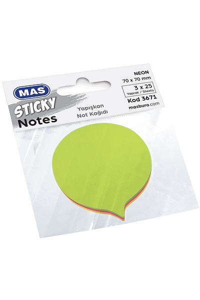 Mas 75 Pages 3671 Model Adhesive Shaped Note Paper Balloon