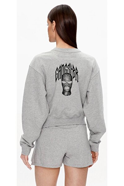 HOFFNUNG Φούτερ Μαύρη Μάσκα Φούτερ από πλεκτό ύφασμα με 2 κλωστές