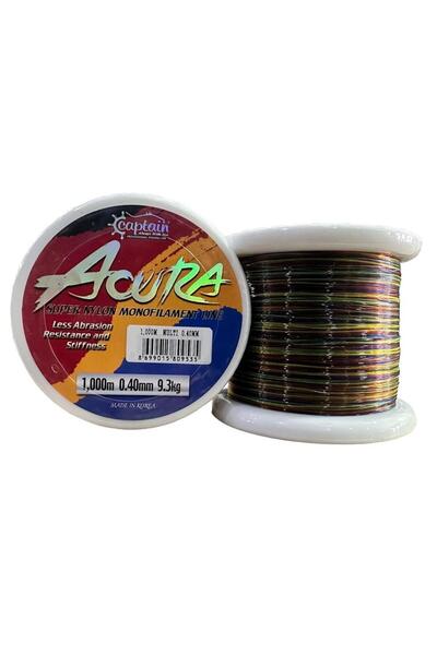 CAPTAIN Acura 0.40mm 1000 Metre Monofilament Bobin Misina Multi Color