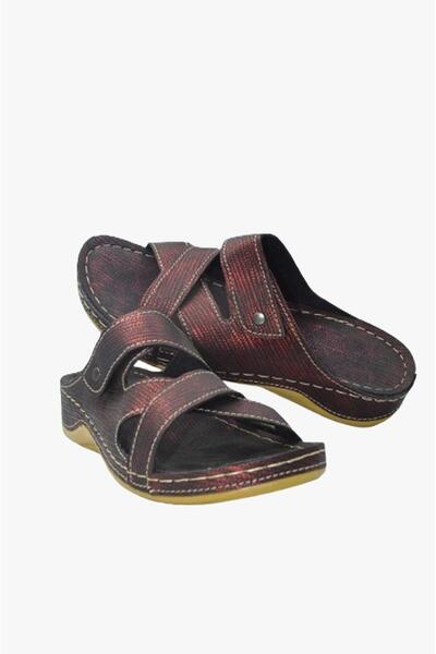 Biolife Kadın Anatomik Desenli Kırmızı Yazlık Terlik