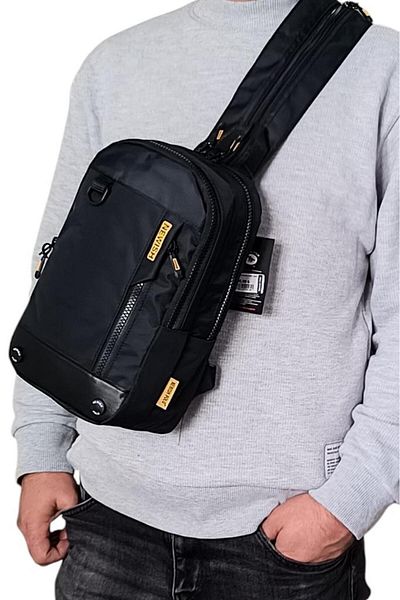 Baginn Τσάντα σώματος Ανδρική τσάντα πλάτης στήθους Λειτουργική χρήση BadyBag 30*17 cm