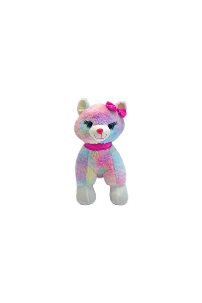 TOPROCKSTORE Sevimli Sesli Kedi Miyavlayan Tokalı Kedi Peluş Oyuncak Uyku Ark...