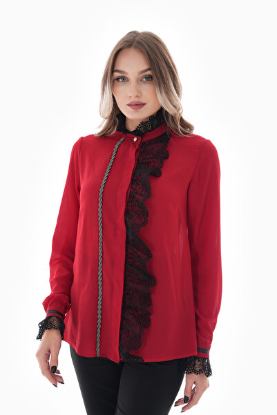 Loom Boutique Kadın Büyük Beden Gizli Paylı Güpür Dantel Garnili Saç Örgü Aks...