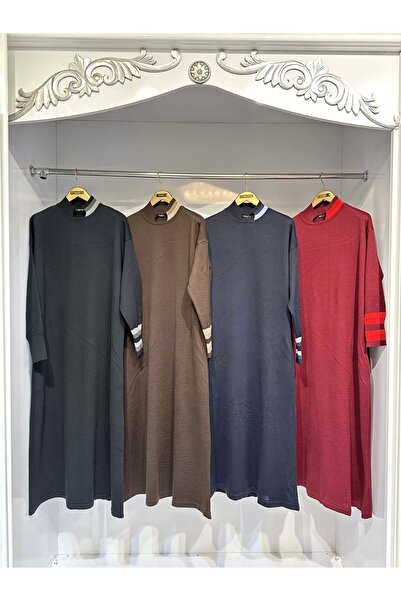 Invee İNVEE 6953 Yün Karışımlı Triko Elbise - Kahve