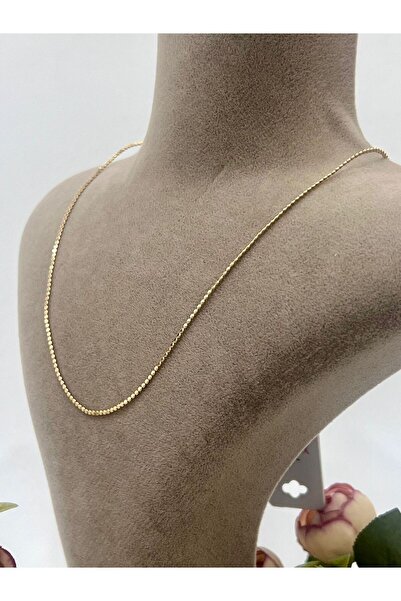 Genel Markalar Ezme İnce Zincir Çelik Kolye ( Gold - 60cm)