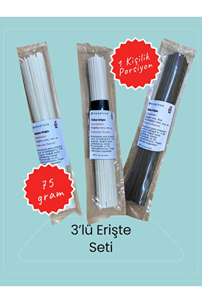 K Bap Food 3’lü Erişte Seti - Udon, Soba, Ramen - 75. gr