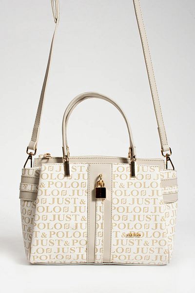 Miami Polo Women's Lacos Leather Lock Detailed Shoulder & Hand Bag
