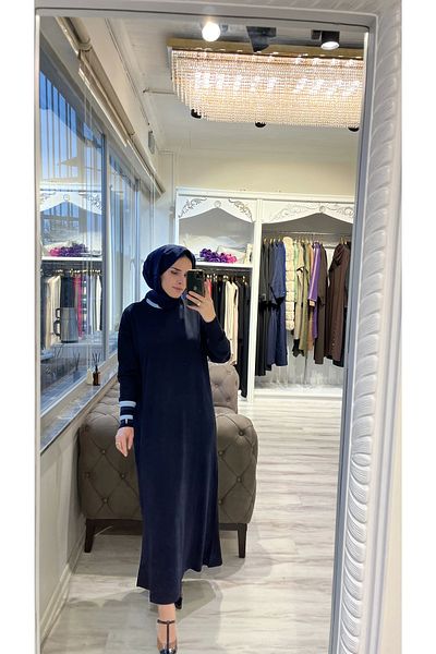 Invee Invee 6953 Wool Blend Knitwear Dress - Navy