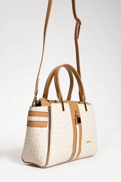 Miami Polo Women's Lacos Leather Lock Detailed Shoulder & Hand Bag