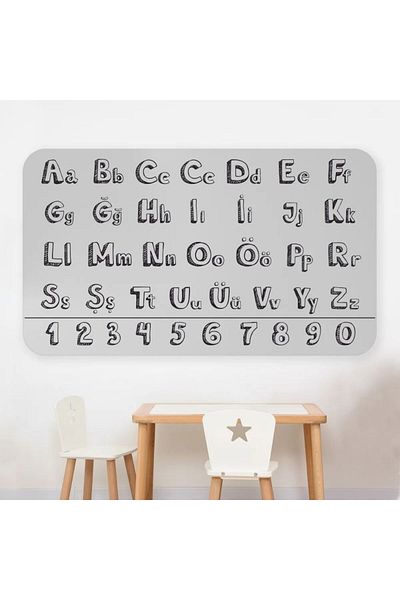 Doğal Tercih Large Small Letters and Numbers Training Wall Sticker