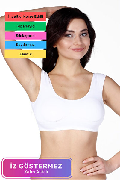 Lidyacottone Bustieră confortabilă, fermă și modelatoare pentru femei, fără c...