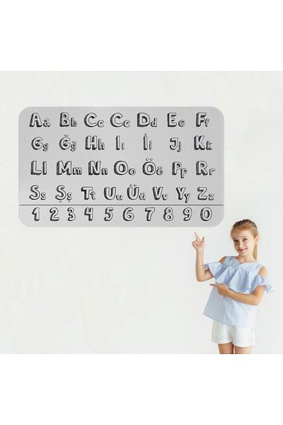 Doğal Tercih Large Small Letters and Numbers Training Wall Sticker