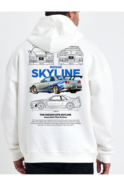 Uniquetex Φούτερ VEK Unisex Oversize - Car Printed NSSN