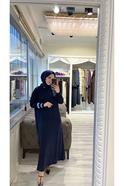 Invee Invee 6953 Wool Blend Knitwear Dress - Navy