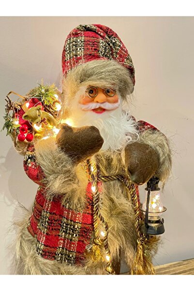 BENİMOLMALI Noel Baba 2025, Kırmızı Beyaz Tonlarında, Detaylı Kıyafetli IŞIKL...
