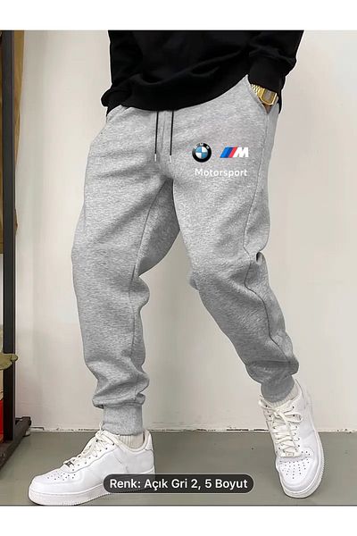 NEW TRENDY COLLECTİON BMWmotorsport Printed Sweatpants - Εποχιακό με Fleece
