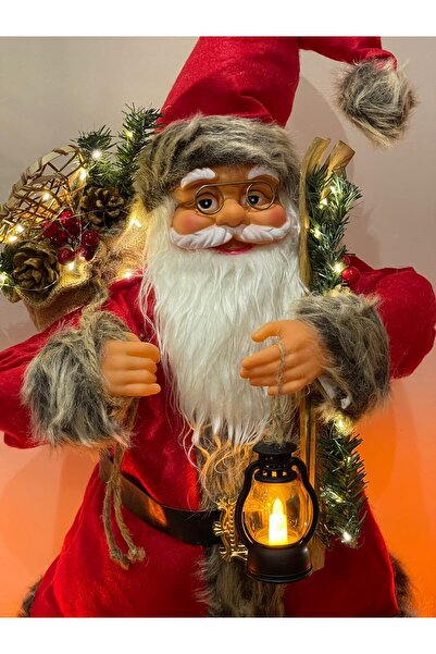 BENİMOLMALI 2025 Yeni Yıl Hediyesi Dekoratif Işıklı Noel Baba Yılbaşı Çalı Çı...