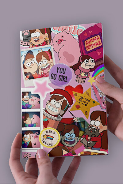 Namgo Esrarengiz Kasaba Mabel Dipper Gravity Falls A5 Çizgisiz Defter (50 Sayfa)