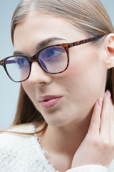 LOOKUP Blue Optical Glasses - Light Protection, Interchangeable Glass, Frame Screw, Compatible 50-16-144