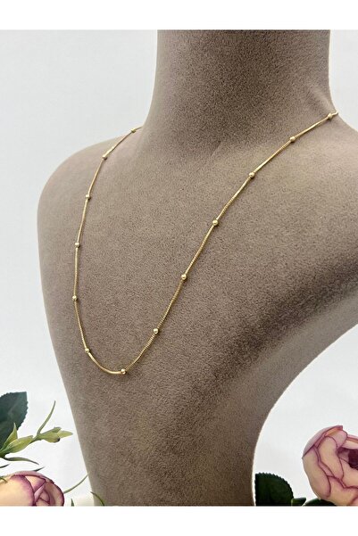 XUPING JEWELRY Dorika Detaylı Xuping Çelik Kolye (18k Gold)